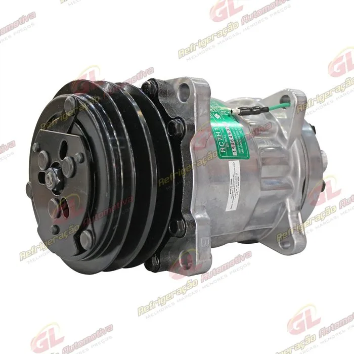 Compressor AA7H15AA 4744 Máquina Motoniveladora Patrol Case 845/ 865/ 865B/ 885 - 24 Volts Polia 2A 125mm OEM: 75327498 — foto 2