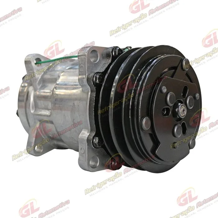 Compressor AA7H15AA 4744 Máquina Motoniveladora Patrol Case 845/ 865/ 865B/ 885 - 24 Volts Polia 2A 125mm OEM: 75327498 — foto 4