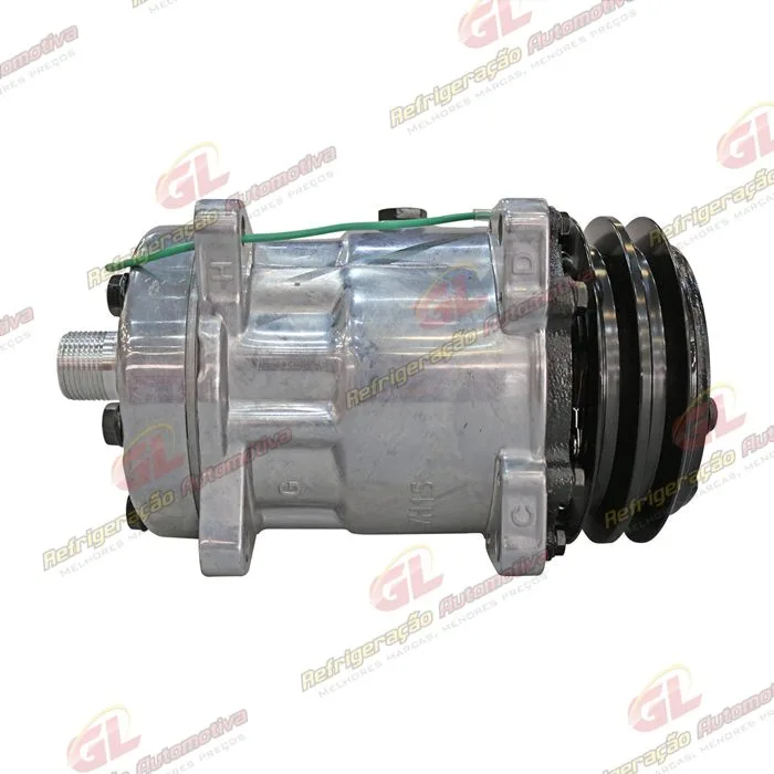 Compressor AA7H15AA 4744 Máquina Motoniveladora Patrol Case 845/ 865/ 865B/ 885 - 24 Volts Polia 2A 125mm OEM: 75327498 — foto 5