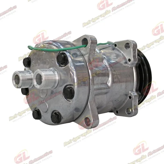 Compressor AA7H15AA 4744 Máquina Motoniveladora Patrol Case 845/ 865/ 865B/ 885 - 24 Volts Polia 2A 125mm OEM: 75327498 — foto 6