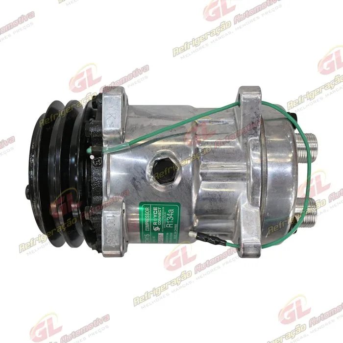 Compressor AA7H15AA 4744 Máquina Motoniveladora Patrol Case 845/ 865/ 865B/ 885 - 24 Volts Polia 2A 125mm OEM: 75327498 — foto 8