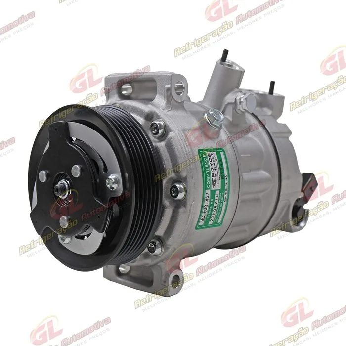 Compressor Modelo Sanden PXE16 Volkswagen Jetta 2011>/ Passat/ Tiguan TSI Motor 2.0 Aspirado/ Audi A4/ Audi A3 Nova - Sentido Anti-Horário OEM: 5C0820803G — foto 2