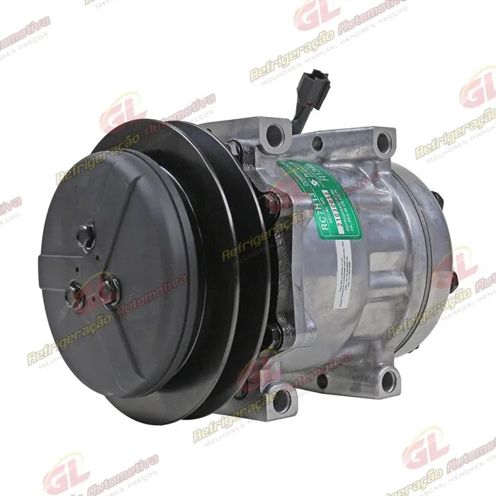 Compressor Modelo 7H13 8925 Máquina Escavadeira Case 350 - 24 Volts Polia 1B 146mm OEM: LC91V00002F2/ LC91V00002F3/ LC91V00002F1 — foto 2