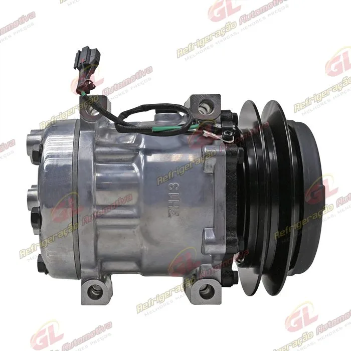 Compressor Modelo 7H13 8925 Máquina Escavadeira Case 350 - 24 Volts Polia 1B 146mm OEM: LC91V00002F2/ LC91V00002F3/ LC91V00002F1 — foto 5