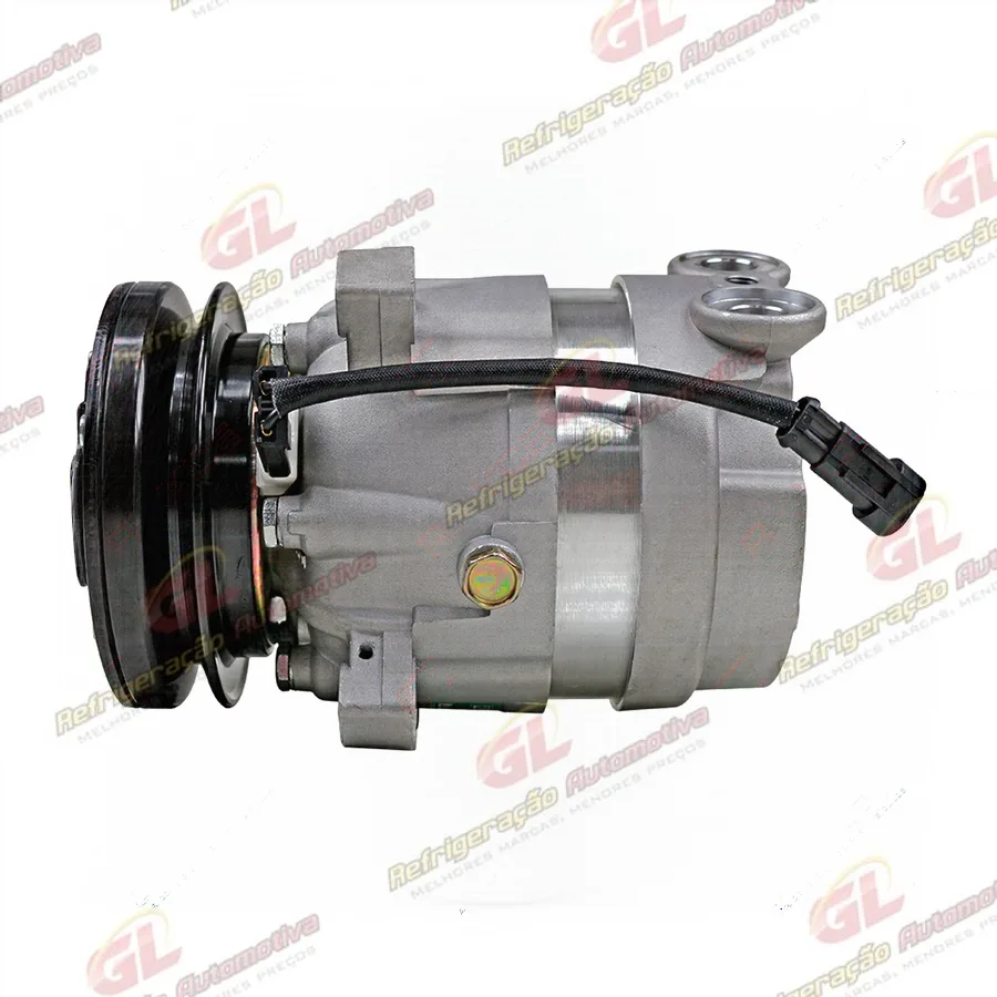 Compressor Máquina Escavadeira Volvo - 12 Volts Polia Canal 1A 130mm OEM: 14526228