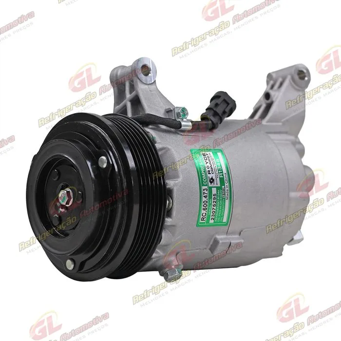 Compressor E-Torq Fiat Palio/ Doblo/ Strada Locker/ Bravo 1.8 2011>/ Punto 1.6/1.8 Tritec 2009> - 12 Volts Polia 6pk 119mm OEM: 52061727/ 52093154/ 51973796 — foto 2