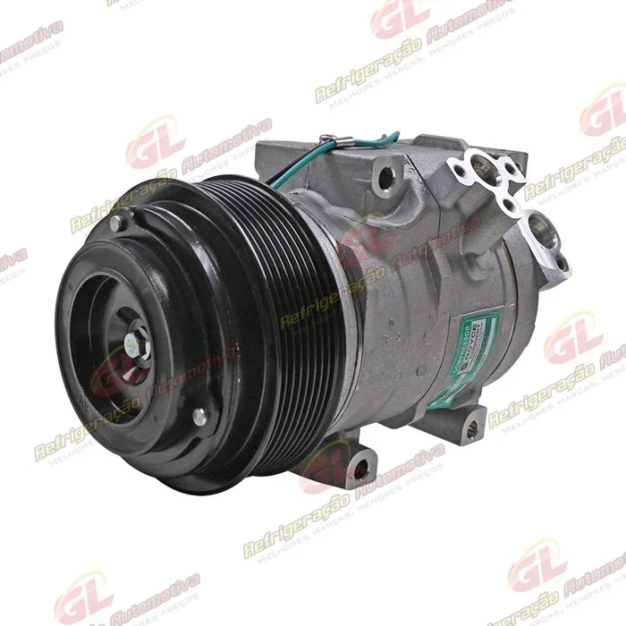 Compressor Modelo Denso 10SRE18C Máquina Pá Carregadeira John Deere 664K/ 744K - 24 Volts Polia 8pk 126mm — foto 2