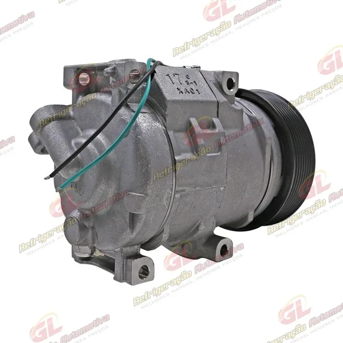 Compressor Modelo Denso 10SRE18C Máquina Pá Carregadeira John Deere 664K/ 744K - 24 Volts Polia 8pk 126mm — foto 6