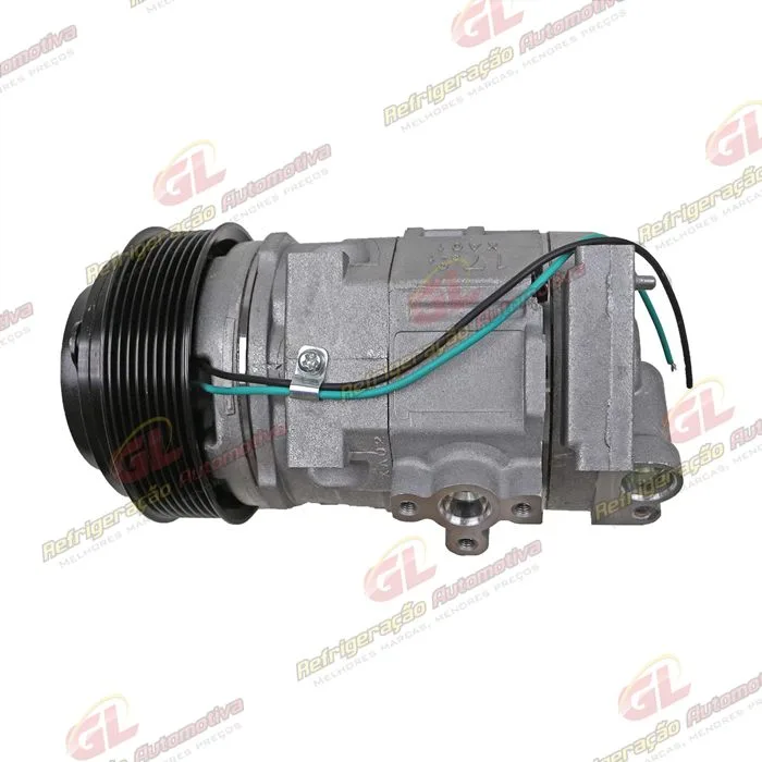 Compressor Modelo Denso 10SRE18C Máquina Pá Carregadeira John Deere 664K/ 744K - 24 Volts Polia 8pk 126mm — foto 8