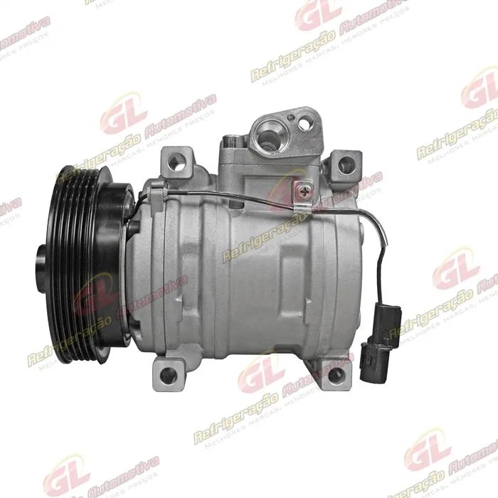Compressor Modelo Halla HS09 Kia Picanto 1.0 Flex 4 Cilindros 2006> - 12 Volts Polia 5pk 121mm OEM: 977011Y000