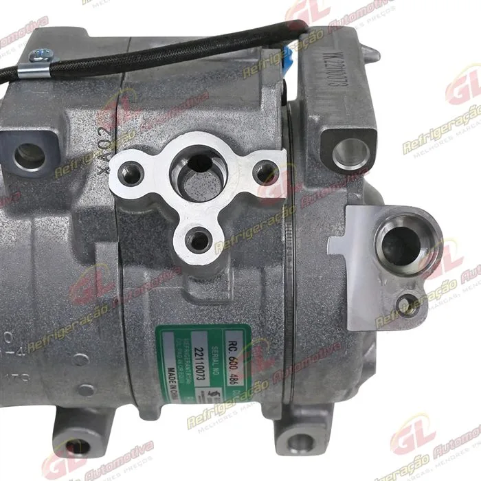 Compressor Modelo Denso 10SRE18C Máquina pá Carregadeira John Deere 624k/ 544k - 24 Volts Polia 8pk 126mm OEM: AT367640 — foto 9