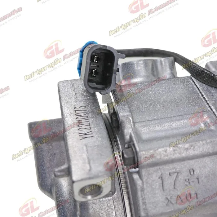 Compressor Modelo Denso 10SRE18C Máquina pá Carregadeira John Deere 624k/ 544k - 24 Volts Polia 8pk 126mm OEM: AT367640 — foto 10