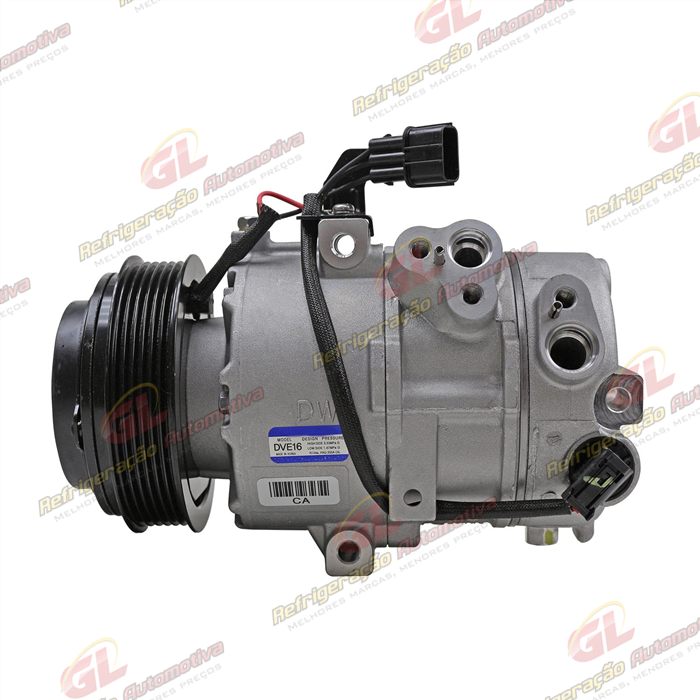 Compressor Modelo DVE16 Original Kia Sportage 2013>/ Hyundai IX35 2013> Flex - 12 Volts 6pk 120mm OEM: DWB977012S602