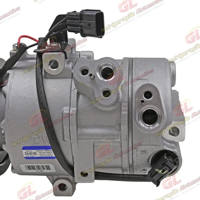 Compressor Modelo DVE16 Original Kia Sportage 2013>/ Hyundai IX35 2013> Flex - 12 Volts 6pk 120mm OEM: DWB977012S602 — foto 8