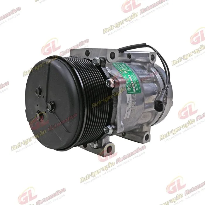 Compressor AA7H15AA 6020 Máquina Trator New Holland T7/ Case Puma/Maxxum - 12 Volts 10pk 119mm OEM: 87709773/ 87300121/ 48033714 — foto 2