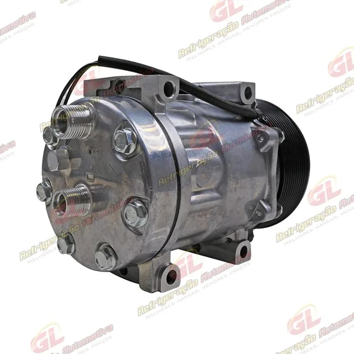 Compressor AA7H15AA 6020 Máquina Trator New Holland T7/ Case Puma/Maxxum - 12 Volts 10pk 119mm OEM: 87709773/ 87300121/ 48033714 — foto 6