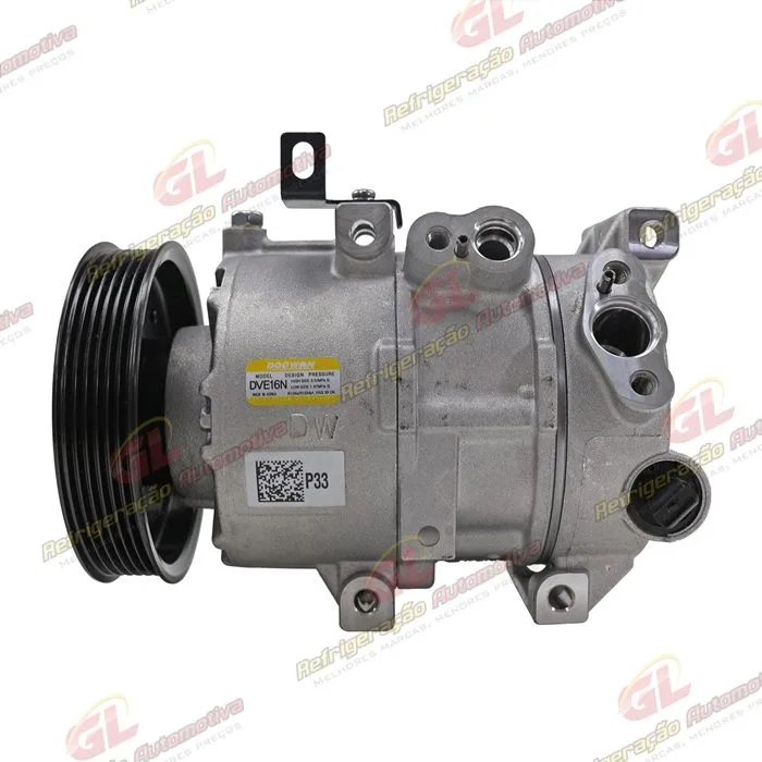 Compressor Original Hyundai Nova Tucson 2018> Mangueira 19MM / Creta 1.6 2017> - 12 Volts 6pk 125mm OEM: DWP300134460
