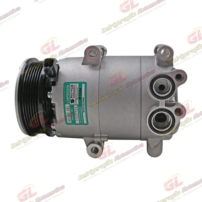 Compressor Ford Focus Motor 1.6 2013 Até 2015 - 12 Volts Polia 6pk 117mm OEM: AV61-19D629-C2C