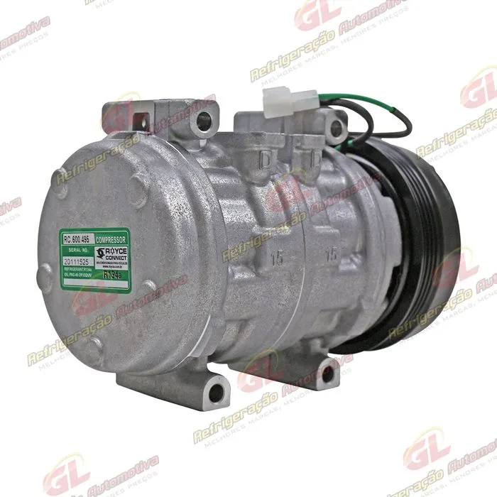 Compressor Modelo Denso 10P15 Caminhão Volkswagen Constellation Motor MAN 2012 > - 24 Volts Polia 4pk 125mm OEM: 2T2820803A — foto 6