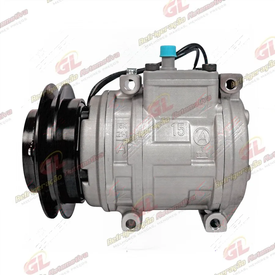 Compressor Modelo Doowon Máquina 10PA15C Máquina Trator LS PLUS 80/100/125 - 12 Volts Polia Canal 1A 133mm OEM: 1224032700 / OG3110024