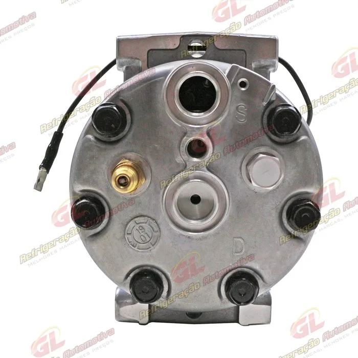 Compressor Modelo AA7H15AA Máquina Caterpillar Retroescavadeira 416/ 420/ 422/ 424 - 12 Volts Polia 8pk 123mm OEM: 395-2123/ 299-2212/ 300-4277 — foto 7