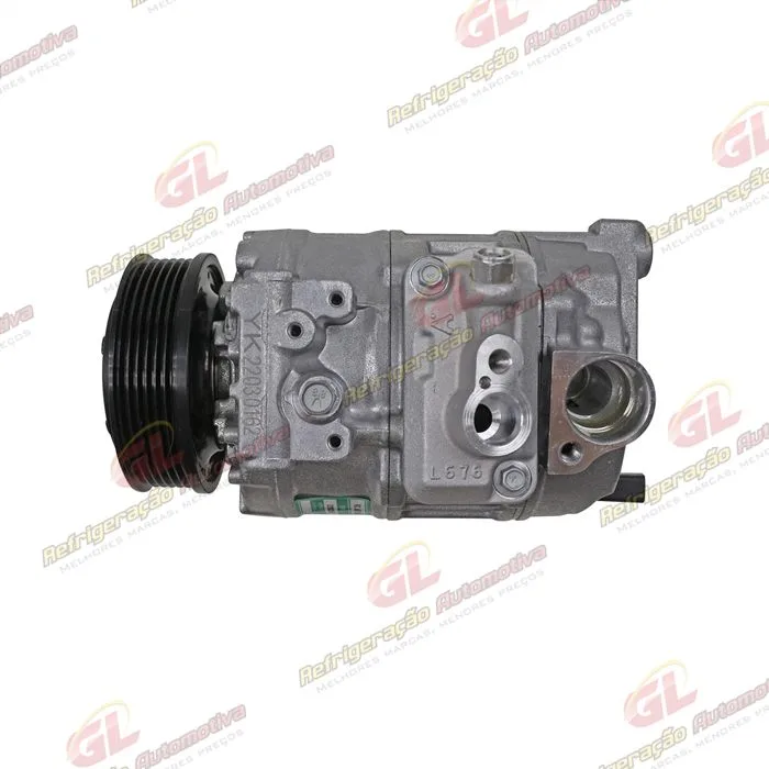 Compressor Modelo Denso 6SEU14C Volkswagen Amarok Diesel 2010 Até 2017 - 12 Volts Polia 6pk 105mm OEM:7E0820803J — foto 8