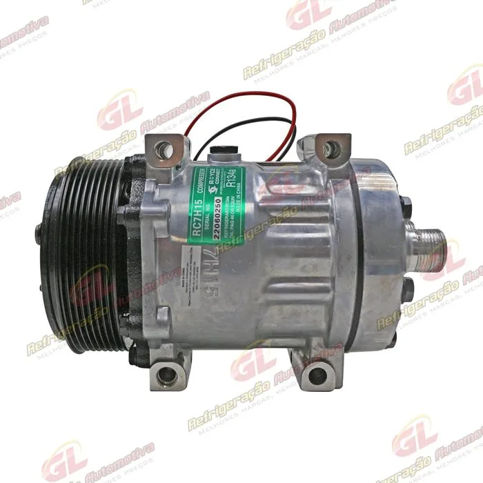 Compressor Modelo AB7H15AB Caminhão Iveco Vertis - 12 Volts Polia 8pk 123mm