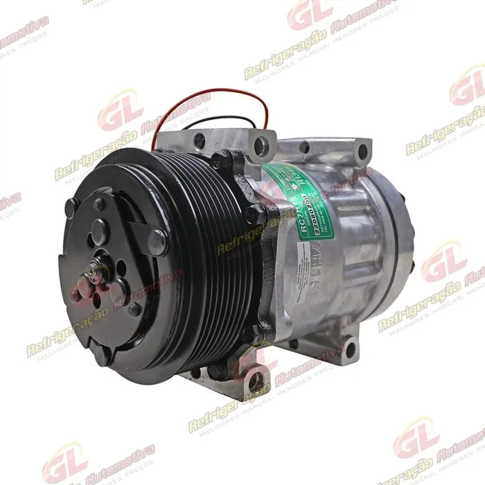 Compressor Modelo AB7H15AB Caminhão Iveco Vertis - 12 Volts Polia 8pk 123mm — foto 2