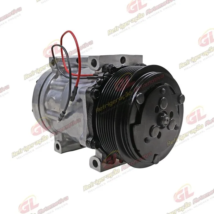 Compressor Modelo AB7H15AB Caminhão Iveco Vertis - 12 Volts Polia 8pk 123mm — foto 4