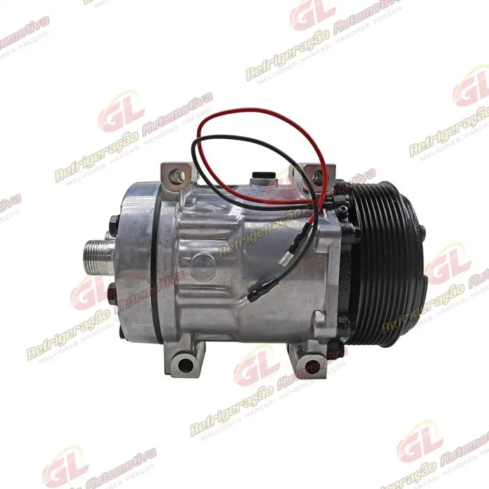 Compressor Modelo AB7H15AB Caminhão Iveco Vertis - 12 Volts Polia 8pk 123mm — foto 5