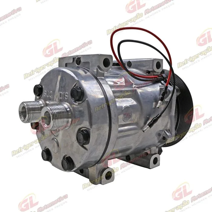 Compressor Modelo AB7H15AB Caminhão Iveco Vertis - 12 Volts Polia 8pk 123mm — foto 6