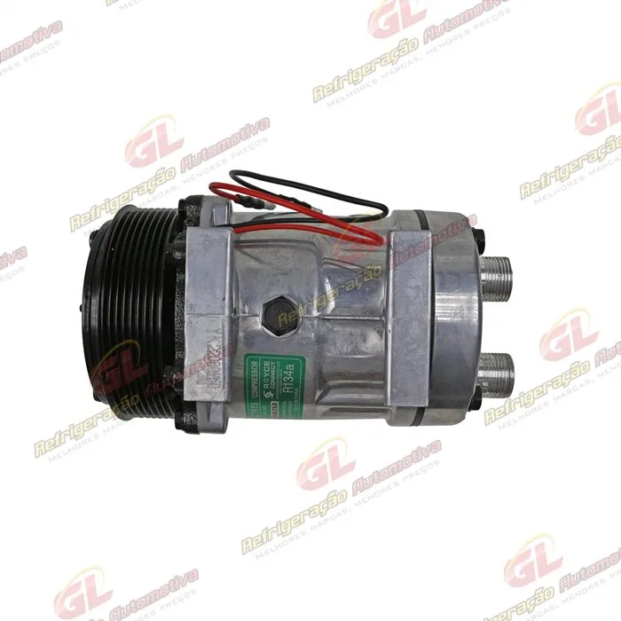 Compressor Modelo AB7H15AB Caminhão Iveco Vertis - 12 Volts Polia 8pk 123mm — foto 8