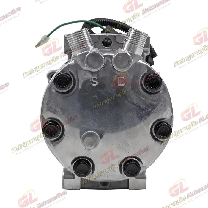 Compressor AA7H15AA Pá Carregadeira Liebherr L580 Parafuso Passante Saida Vertical - 24 Volts Polia 8pk 119mm OEM: 10116769 — foto 4