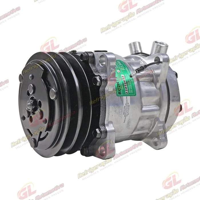 Compressor Modelo Sanden 7H13 7312 8 Orelhas - 12 Volts Polia 2A 125mm — foto 2
