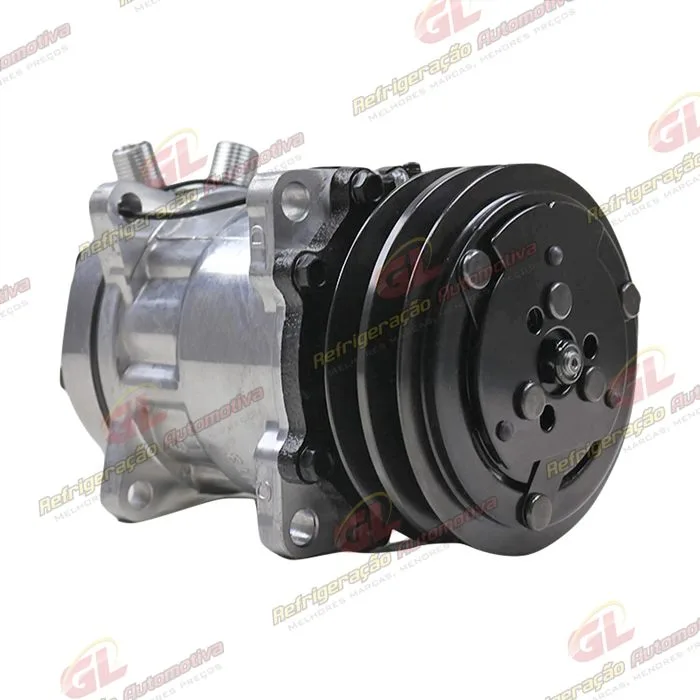 Compressor Modelo Sanden 7H13 7312 8 Orelhas - 12 Volts Polia 2A 125mm — foto 4