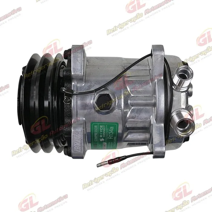 Compressor Modelo Sanden 7H13 7312 8 Orelhas - 12 Volts Polia 2A 125mm — foto 8