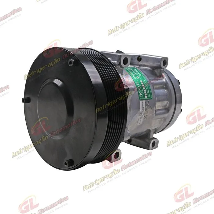Compressor AA7H15AA Máquina Caterpillar 966K/ 966L/ 972L/ 986K/ 725C/ 14M-3/ 16M3/ D11T/ D6T XW/ D9T - 24 Volts Polia 8pk 153mm OEM: 324-9711 — foto 2