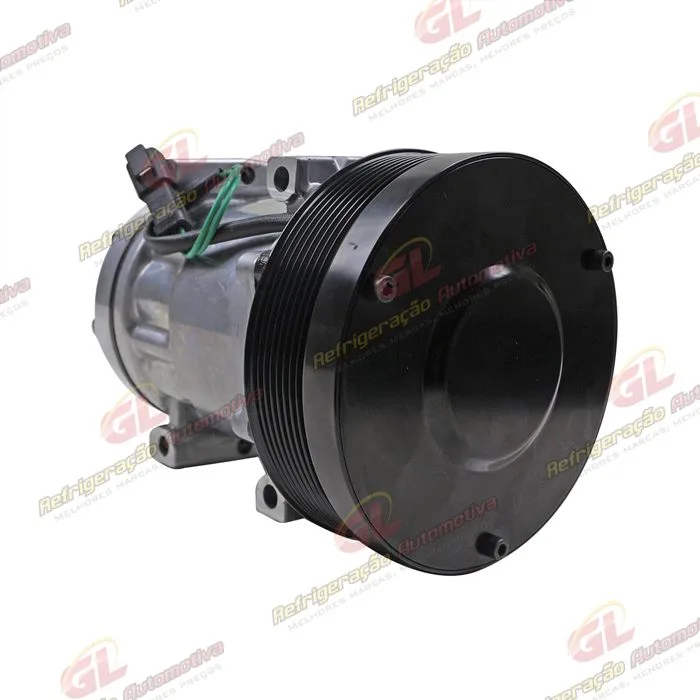 Compressor AA7H15AA Máquina Caterpillar 966K/ 966L/ 972L/ 986K/ 725C/ 14M-3/ 16M3/ D11T/ D6T XW/ D9T - 24 Volts Polia 8pk 153mm OEM: 324-9711 — foto 4