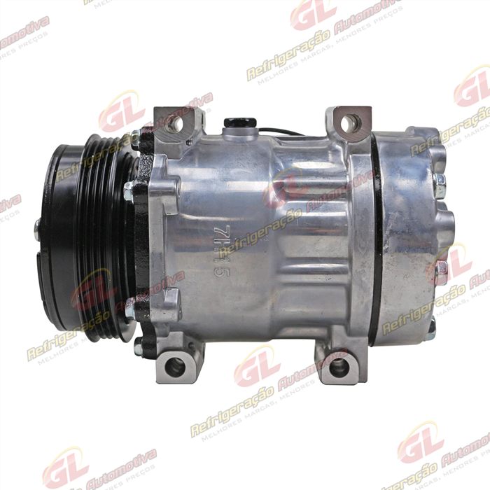 Compressor 6021 AA7H15AA Máquina Trator New Holland T6.110/ T7.175/ T7.205/ PUMA 135 - 12 Volts Polia 4pk 118mm OEM: 47808999