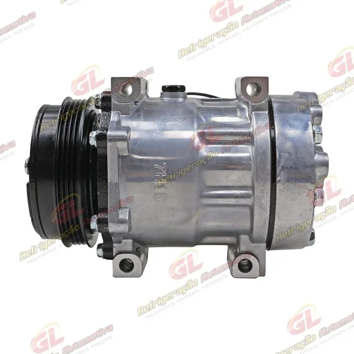 Compressor 6021 AA7H15AA Máquina Trator New Holland T6.110/ T7.175/ T7.205/ PUMA 135 - 12 Volts Polia 4pk 118mm OEM: 47808999