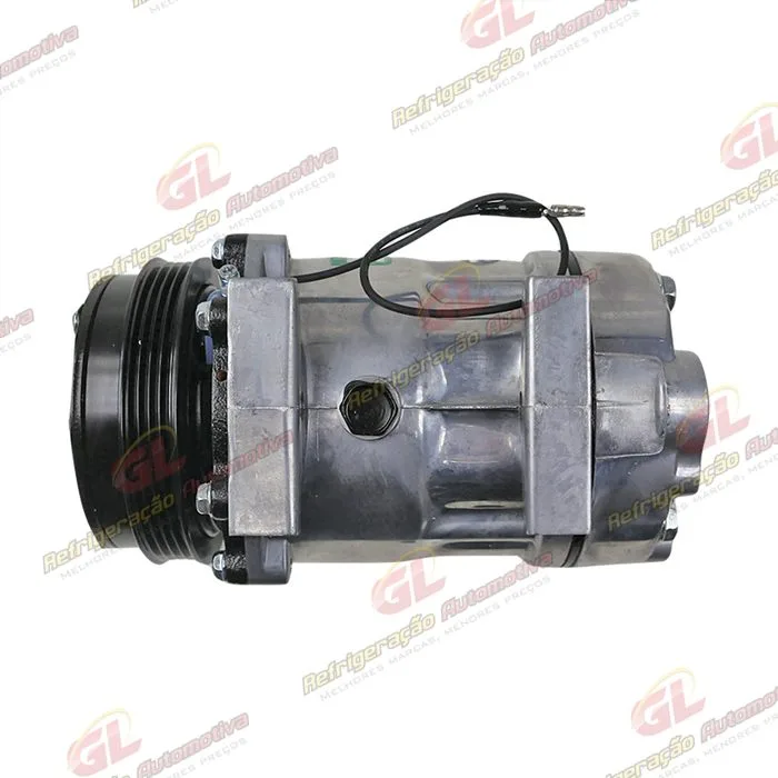 Compressor 6021 AA7H15AA Máquina Trator New Holland T6.110/ T7.175/ T7.205/ PUMA 135 - 12 Volts Polia 4pk 118mm OEM: 47808999 — foto 8