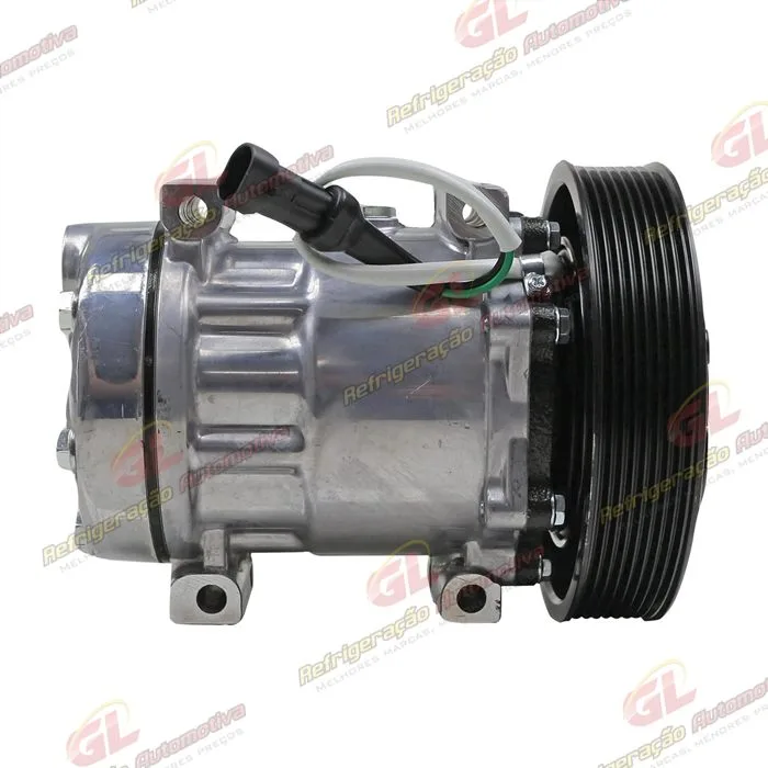 Compressor Modelo AB7H15AB 4358 Caminhão DAF XF FTS 480 2021> - 24 Volts Polia 8pk 165mm OEM: 2046604 — foto 5
