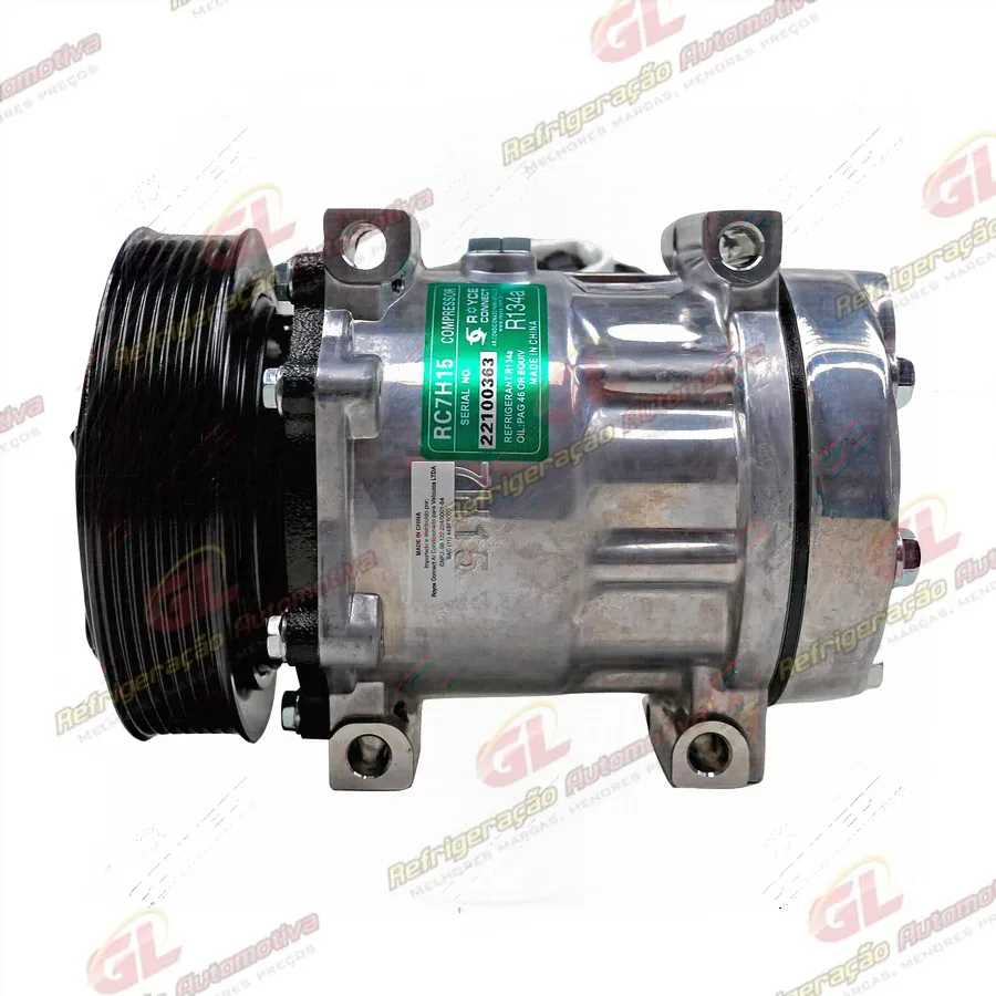Compressor Modelo AA7H15AA 4470 Caminhão DAF XF105 410/ 460/ 510/ CF360/ CF410 Até 2020 - 24 Volts Polia 7pk 140mm OEM: 2041760