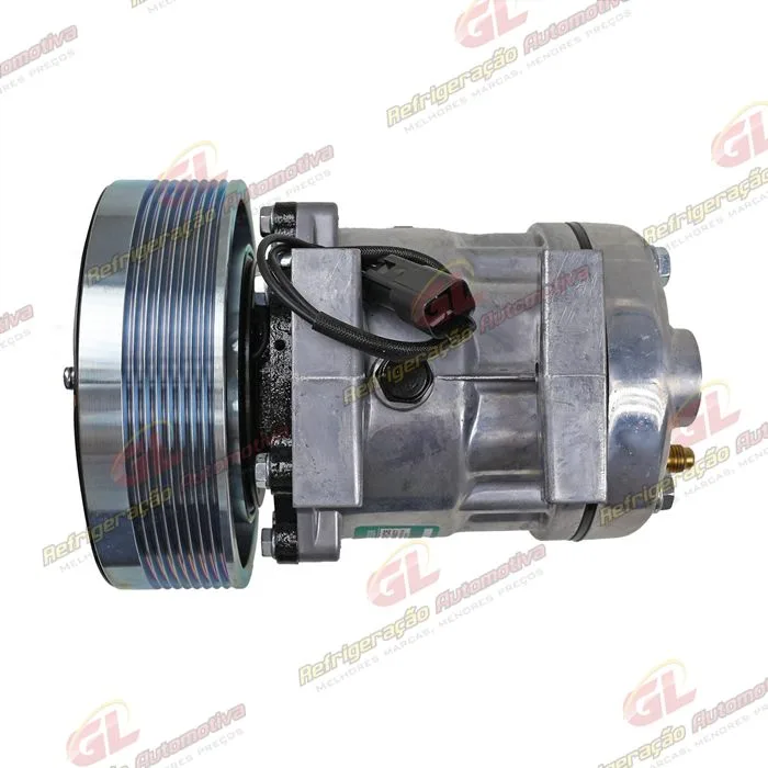 Compressor Modelo 7H13 Máquina Caterpillar Pá Carregadeira 910K/ 910M/ 914K/ 914M/ 918M/ 920K - 12 Volts Polia 8pk 153mm OEM: 464-2120 — foto 9