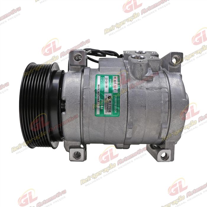 Compressor Modelo 10S17C Máquina Trator Massey Ferguson 8730/ 8732/ 8735/ 8737S/ Trator Fendt 1046 Vario/1050 Vario - 12 Volts 8pk OEM: G931552020011