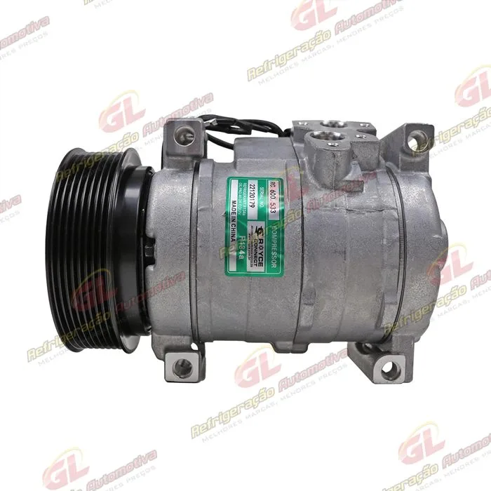 Compressor Modelo 10S17C Máquina Trator Massey Ferguson 8730/ 8732/ 8735/ 8737S/ Trator Fendt 1046 Vario/1050 Vario - 12 Volts 8pk OEM: G931552020011