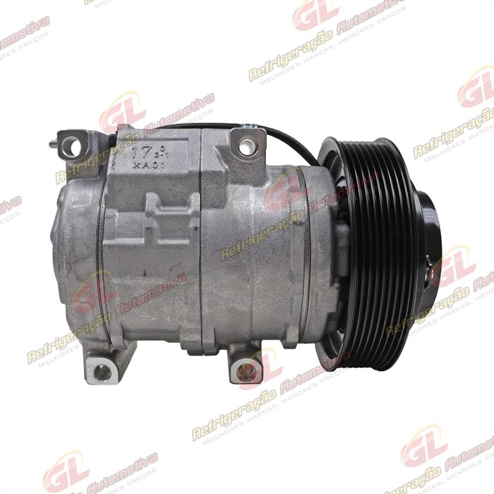 Compressor Modelo 10SRE18C Máquina Trator John Deere 9460R/ 9470R/ 9510R/ 9520R/ 9560R/ 9570R/ 9620R - 12 Volts 8pk OEM: RE326205/ MC447250-7280/ AL2321 77