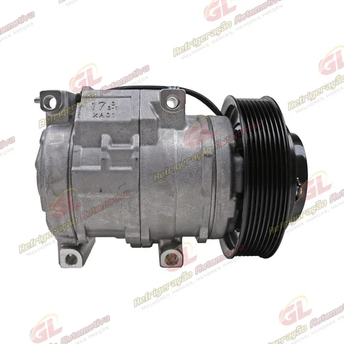 Compressor Modelo 10SRE18C Máquina Trator John Deere 9460R/ 9470R/ 9510R/ 9520R/ 9560R/ 9570R/ 9620R - 12 Volts 8pk OEM: RE326205/ MC447250-7280/ AL2321 77