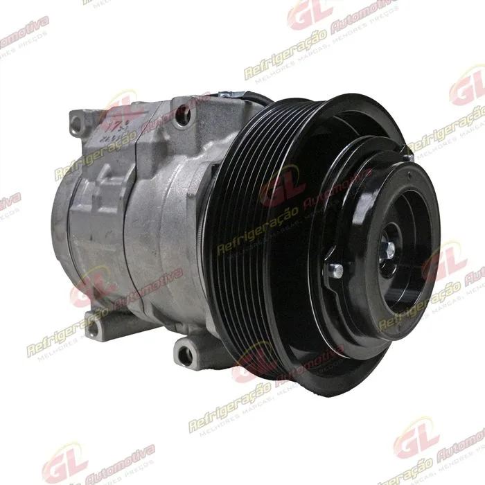 Compressor Modelo 10SRE18C Máquina Trator John Deere 9460R/ 9470R/ 9510R/ 9520R/ 9560R/ 9570R/ 9620R - 12 Volts 8pk OEM: RE326205/ MC447250-7280/ AL2321 77 — foto 2