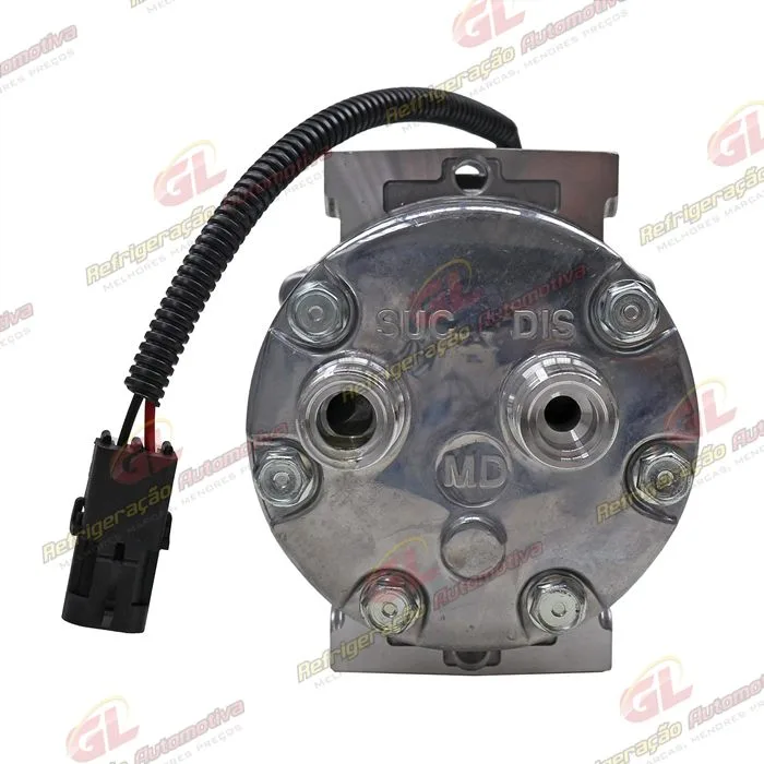 Compressor Modelo 7H13 Máquina Colheitadeira New Holland TC4.90/ TC5.70/ TC5.80/ TC5.90/ CR 5.85 - 12 Volts 8pk 123mm OEM: 47805303 — foto 5